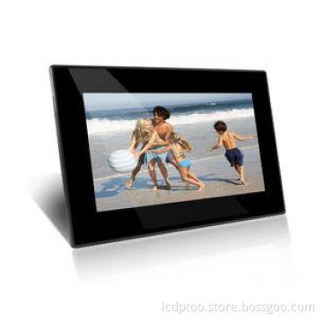 Black HD 7 Inch Wall Mount LCD Digital Photo Frame With Mir